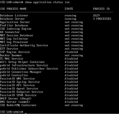 ISE rigth after boot